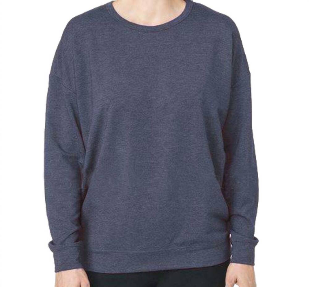 NEW TUFF women's crewneck sweatshirt in blue melange